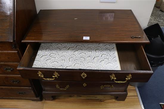 A George III mahogany chest, W.85cm